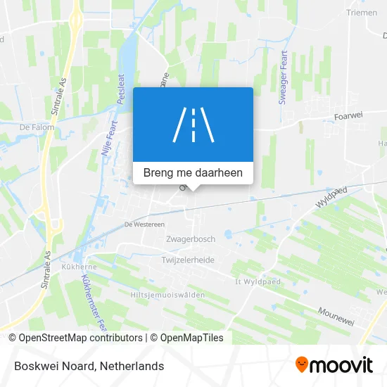 Boskwei Noard kaart