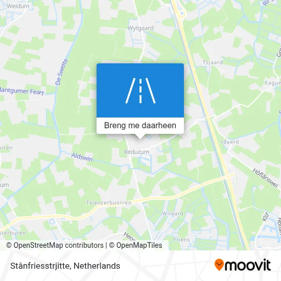 Stânfriesstrjitte kaart