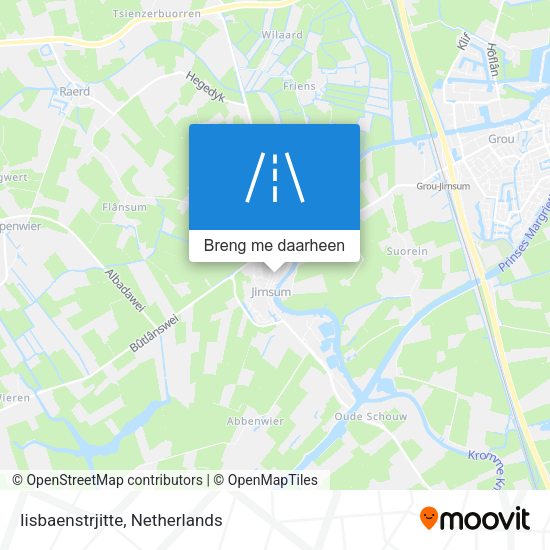 Iisbaenstrjitte kaart