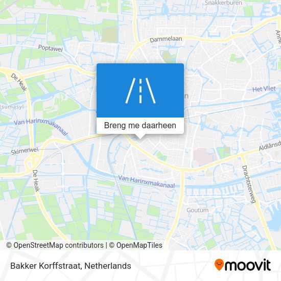 Bakker Korffstraat kaart