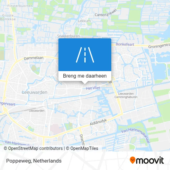 Poppeweg kaart