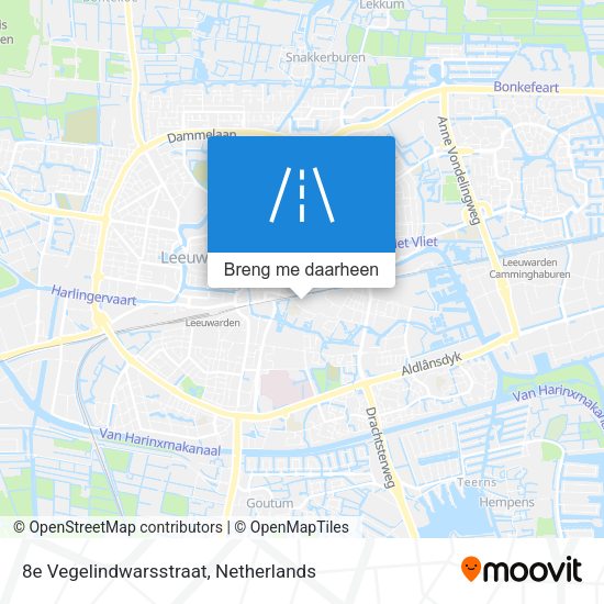 8e Vegelindwarsstraat kaart