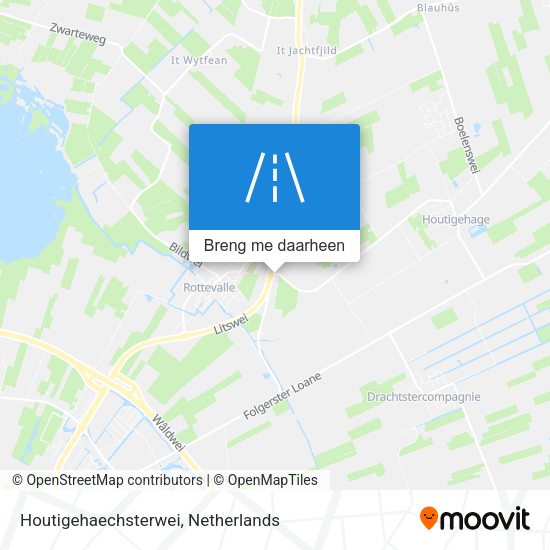 Houtigehaechsterwei kaart