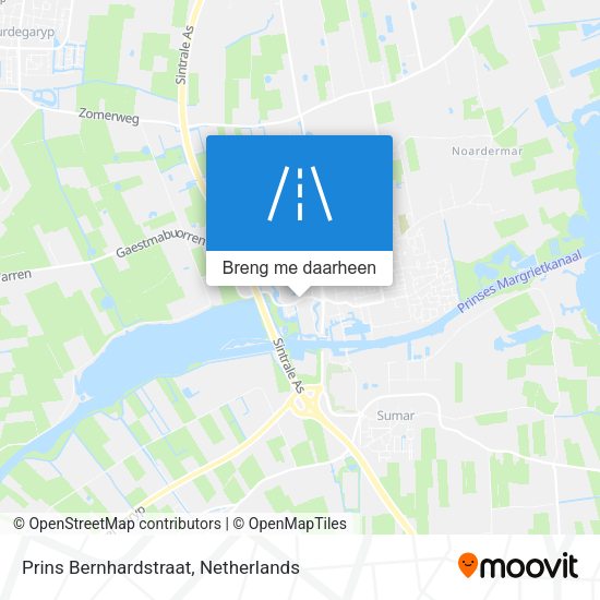 Prins Bernhardstraat kaart