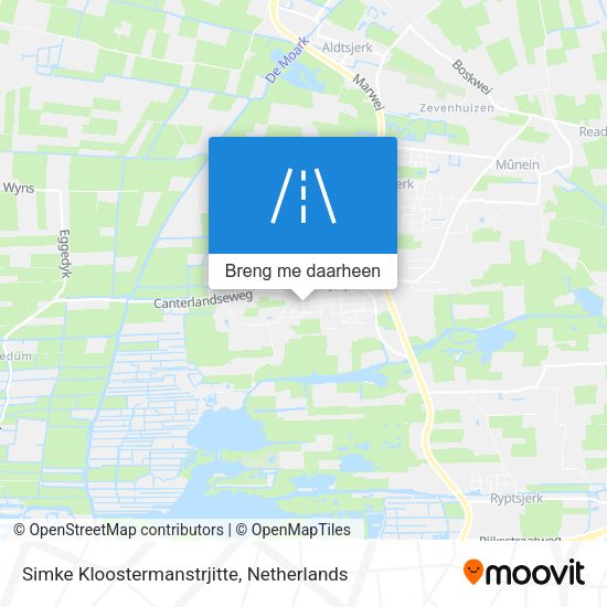 Simke Kloostermanstrjitte kaart
