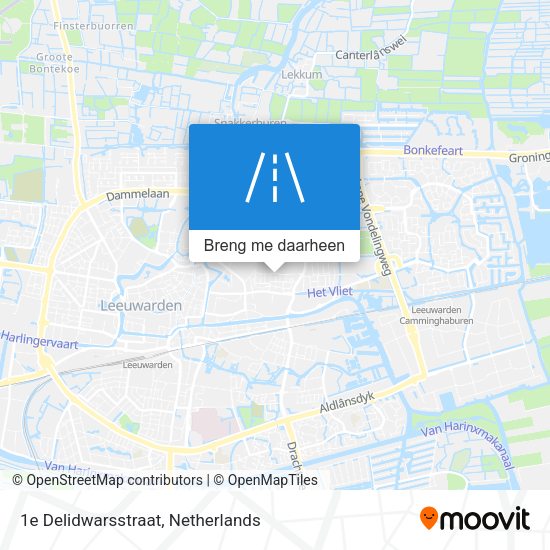 1e Delidwarsstraat kaart