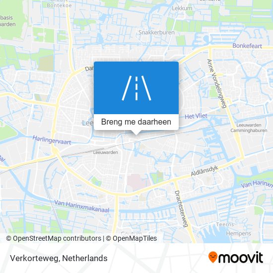 Verkorteweg kaart