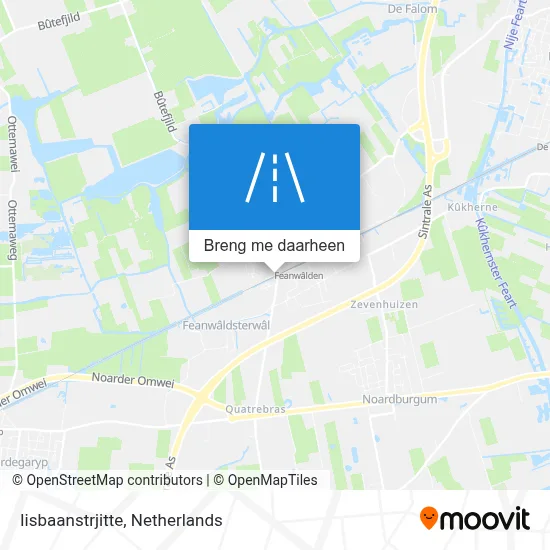 Iisbaanstrjitte kaart