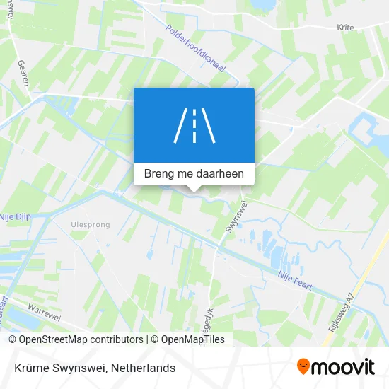 Krûme Swynswei kaart
