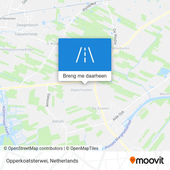 Opperkoatsterwei kaart