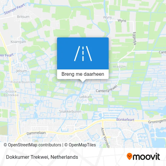 Dokkumer Trekwei kaart