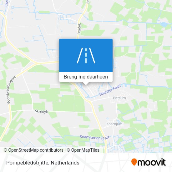 Pompeblêdstrjitte kaart