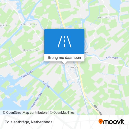 Polsleatbrêge kaart