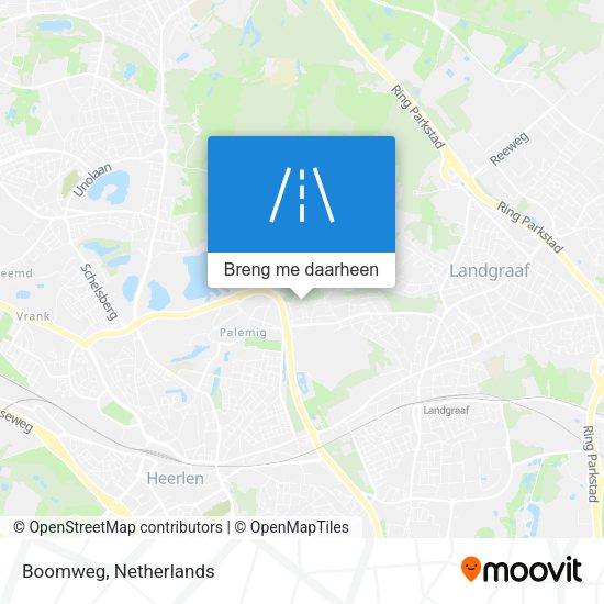 Boomweg kaart