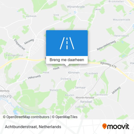Achtbunderstraat kaart