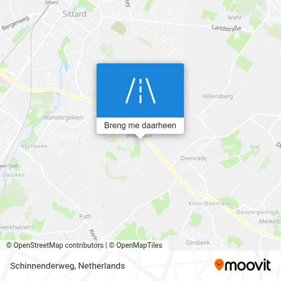 Schinnenderweg kaart