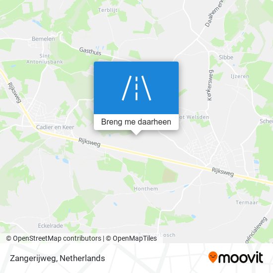 Zangerijweg kaart