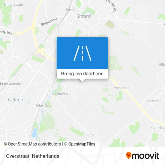 Overstraat kaart