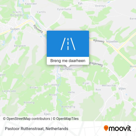 Pastoor Ruttenstraat kaart