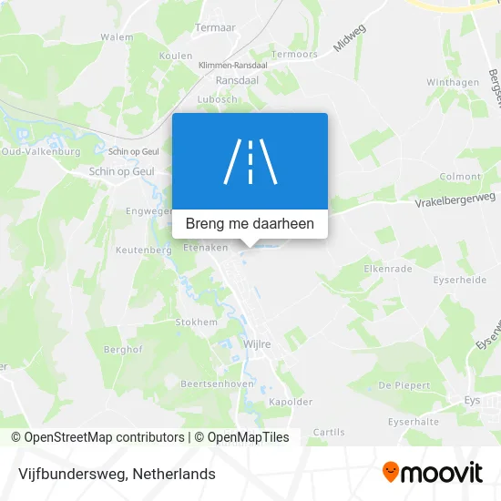 Vijfbundersweg kaart