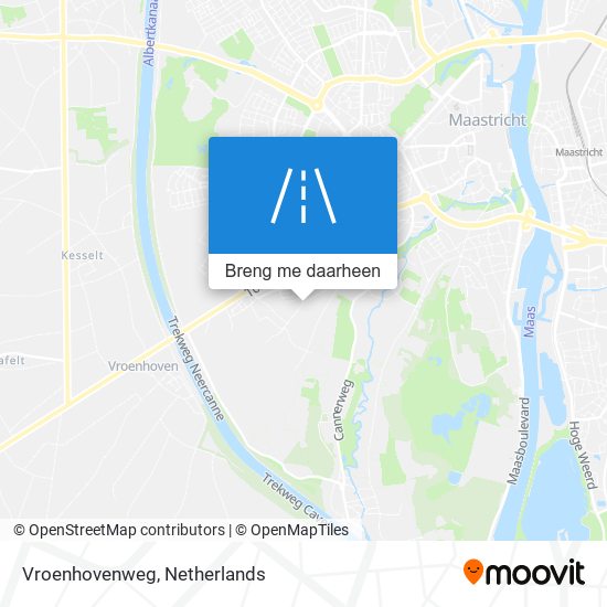 Vroenhovenweg kaart