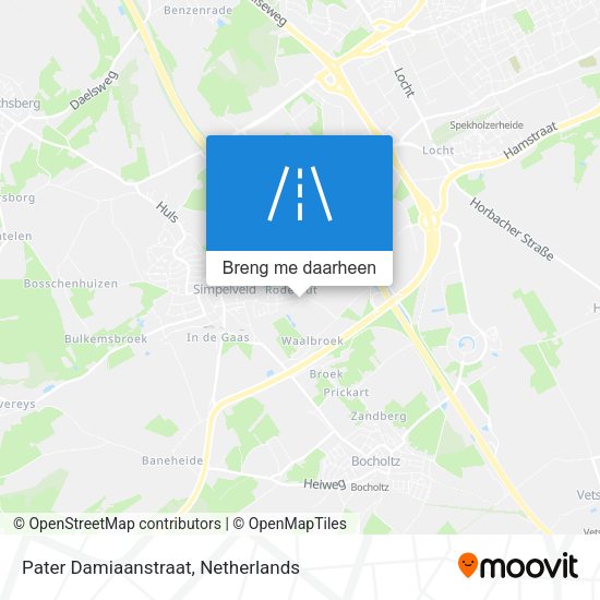 Pater Damiaanstraat kaart