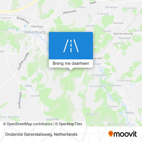 Onderste Gerendalsweg kaart