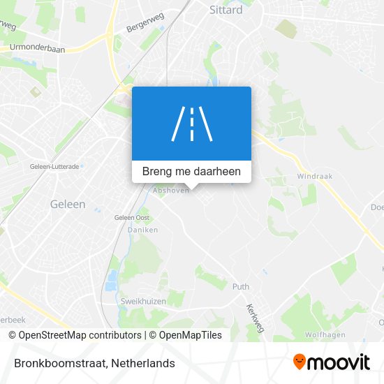 Bronkboomstraat kaart