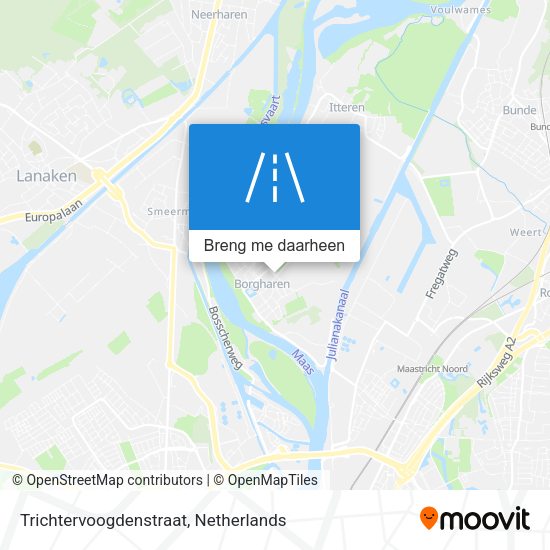 Trichtervoogdenstraat kaart