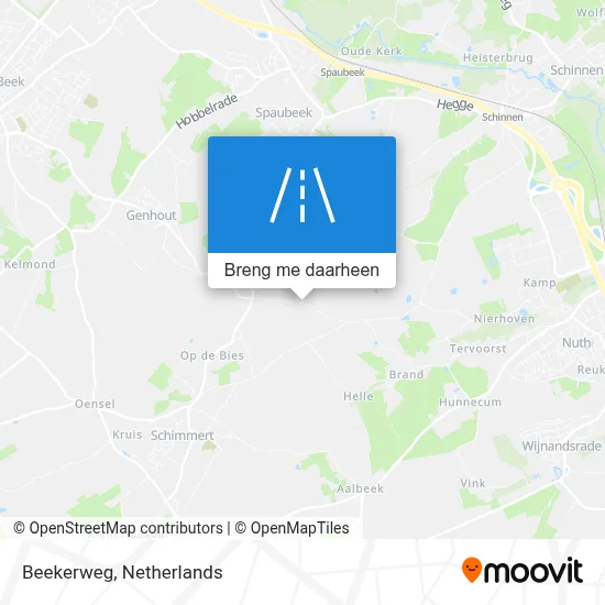 Beekerweg kaart
