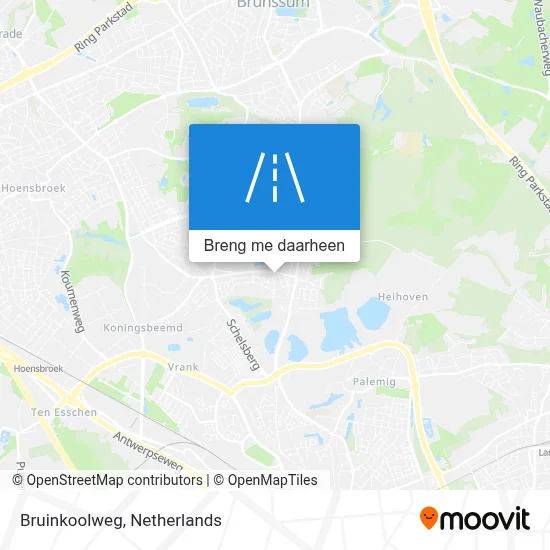 Bruinkoolweg kaart