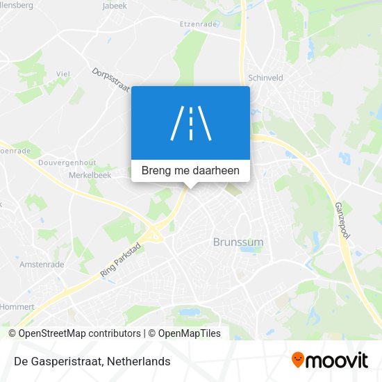 De Gasperistraat kaart