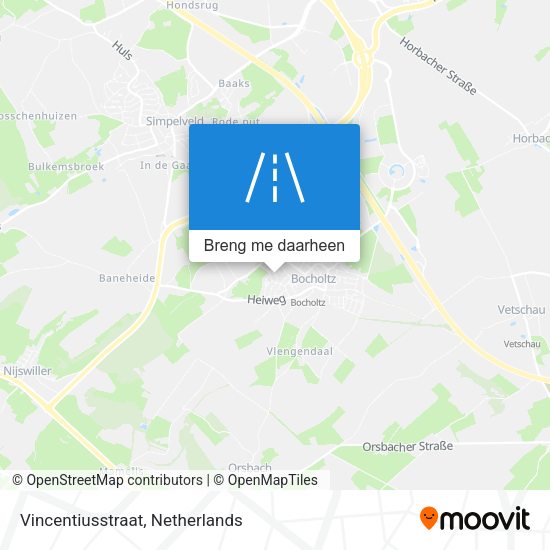 Vincentiusstraat kaart