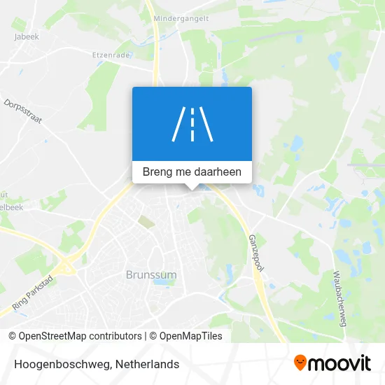 Hoogenboschweg kaart