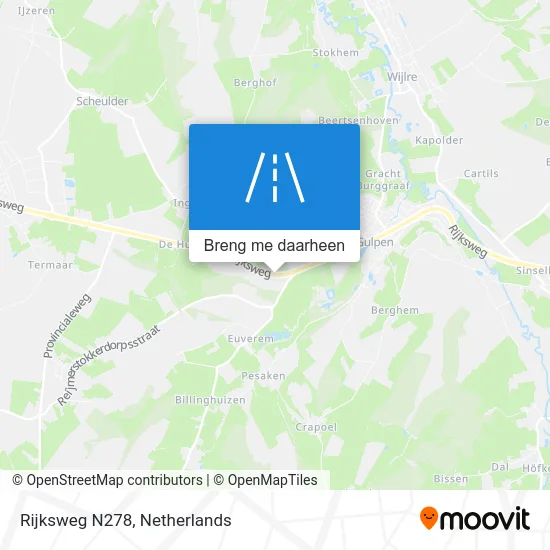 Rijksweg N278 kaart
