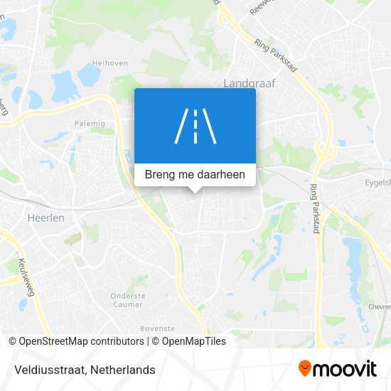Veldiusstraat kaart