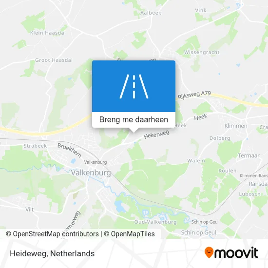 Heideweg kaart