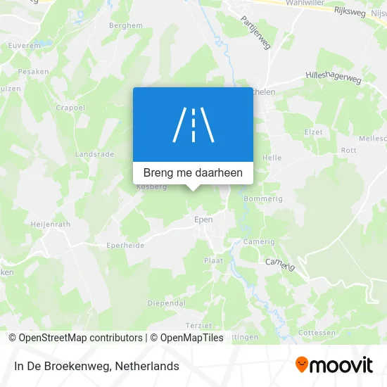 In De Broekenweg kaart