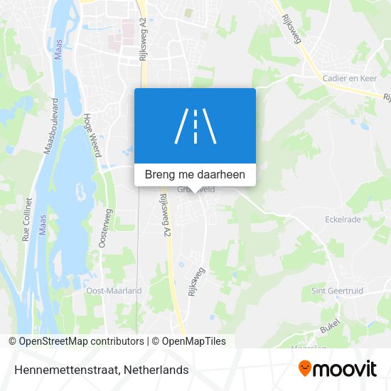 Hennemettenstraat kaart