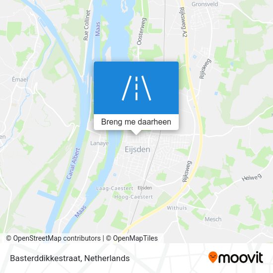 Basterddikkestraat kaart