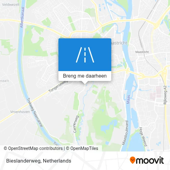Bieslanderweg kaart