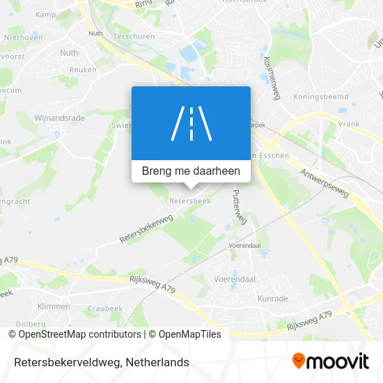 Retersbekerveldweg kaart