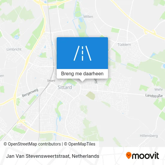 Jan Van Stevensweertstraat kaart