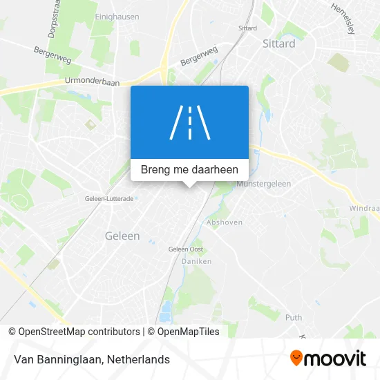 Van Banninglaan kaart