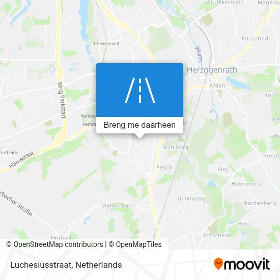 Luchesiusstraat kaart