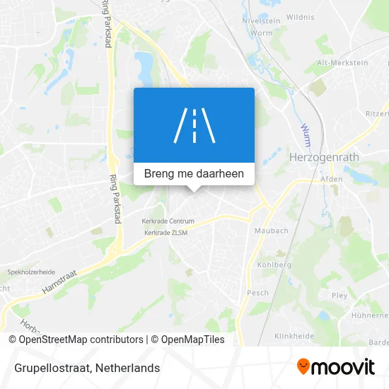 Grupellostraat kaart