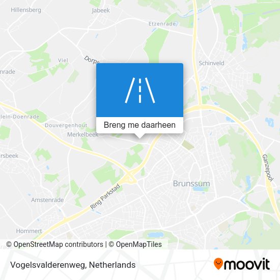 Vogelsvalderenweg kaart