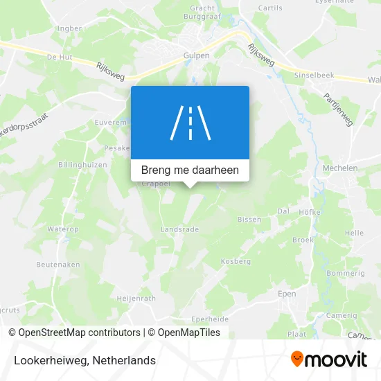 Lookerheiweg kaart
