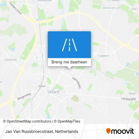 Jan Van Ruusbroecstraat kaart