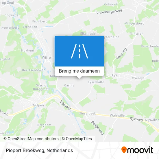 Piepert Broekweg kaart